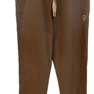Standard Issue Brown Pants with Elastic Waistband